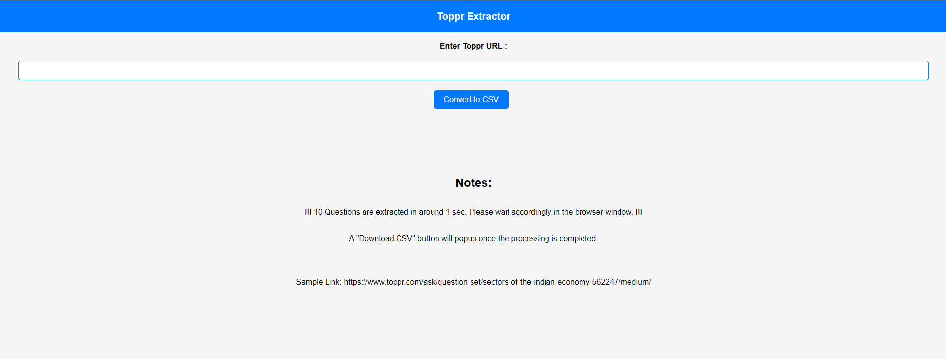 Toppr Extractor